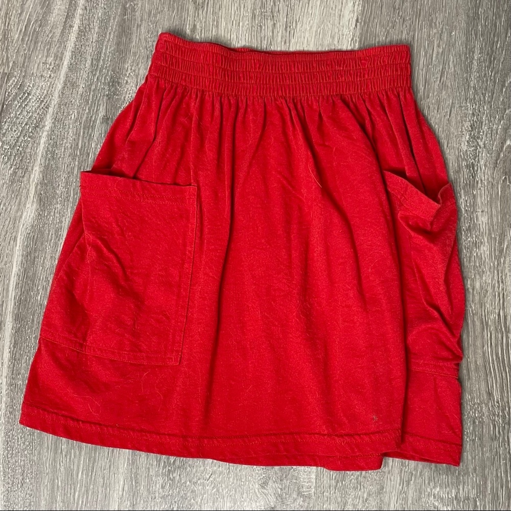 American Apparel Red Cotton Skirt